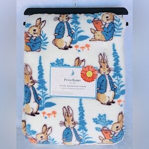 Beatrix Potter Peter Rabbit Peter Cottontail Story Time Easter Throw Blanket